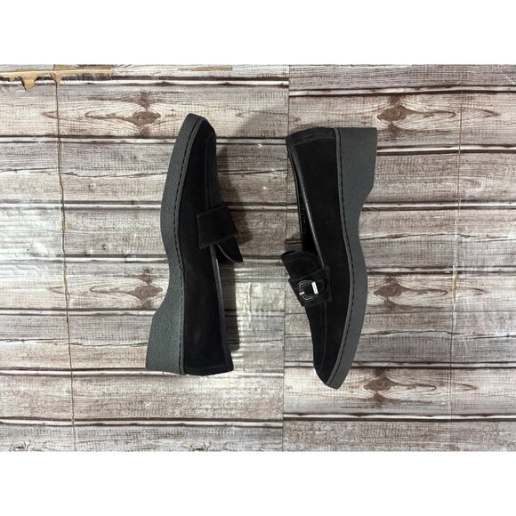 Salvatore Ferragamo Suede loafers Size 10 B color Black New made in Italy - Picture 6 of 11